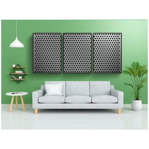 фото Набор модулных постеров для интерьера "металлический фон, металлический, стали" 60x90 см. в тубусе, без рамки lotsprints