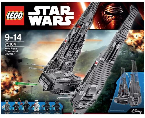 Конструктор LEGO Star Wars 75104 Командный шаттл Кайло Рена, 1005 дет.
