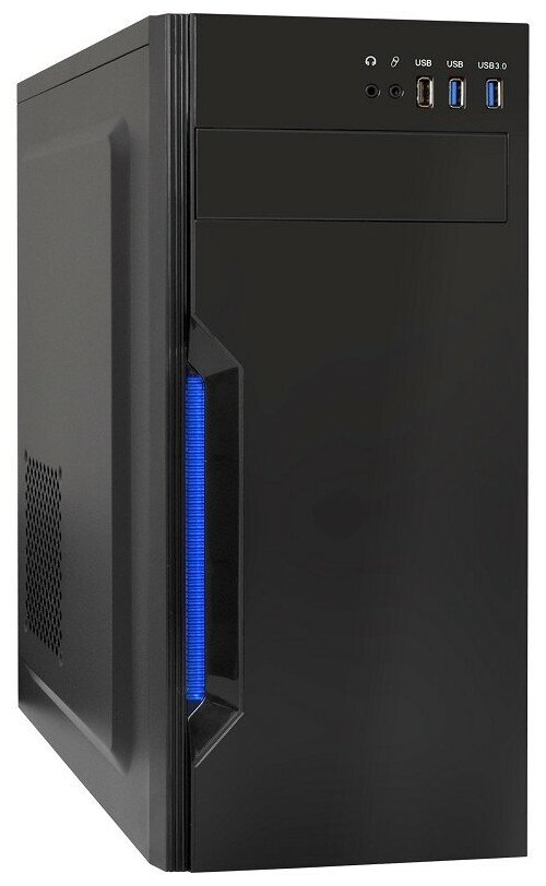 Корпус Miditower ExeGate XP-333U Black, ATX, <без БП>, 1*USB+2*USB3.0, Audio