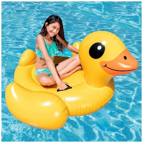 Плот надувной Intex 57556NP Yellow Duck Ride-On (147х147х81см)