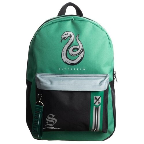 фото Рюкзак с эмблемой слизерина гарри поттер (harry potter slytherin mixblock backpack with webbing puller) bioworld