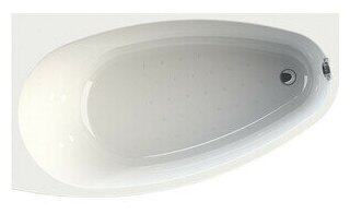 Акриловая ванна Radomir Орсини 160х90 левая с каркасом фронтальной панелью сливом-переливом (1-01-2-1-1-032К)