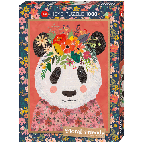 Пазл Heye Floral Friends Плюшевая панда (29954), 1000 дет.