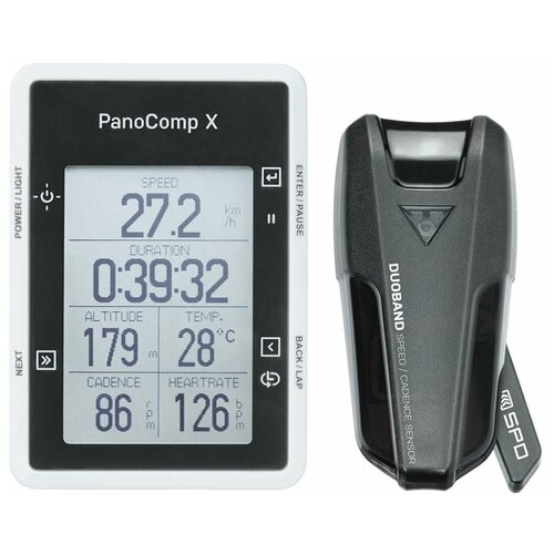 фото Велокомпьютер topeak panocomp x bluetooth smart, беспроводной, чёрный, tpb- csc02- b1