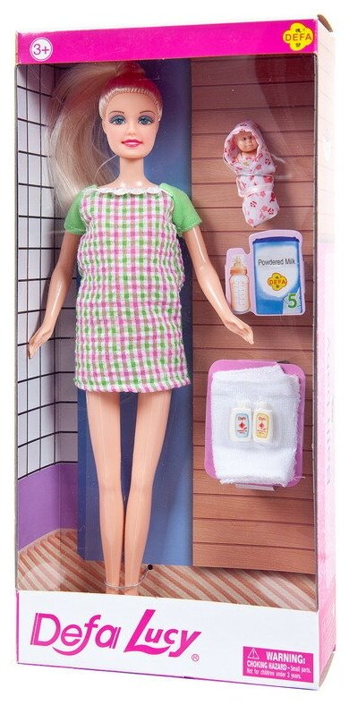 Кукла Defa Lucy Мама с малышом, 29 см, 8357 в ассортименте