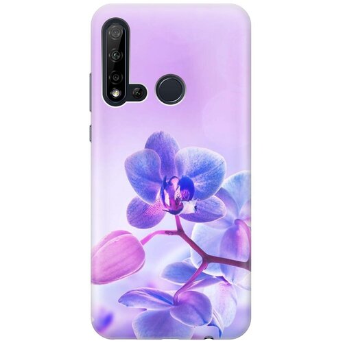 фото Gosso ультратонкий силиконовый чехол-накладка для huawei nova 5i / p20 lite (2019) с принтом "лиловые орхидеи"