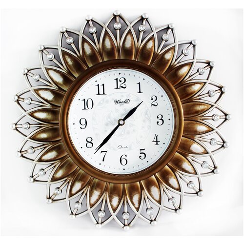 Часы настенные бронзовые/часы кварцевые/бесшумные/интерьерные/для гостиной/для офиса/в прихожую 43 см