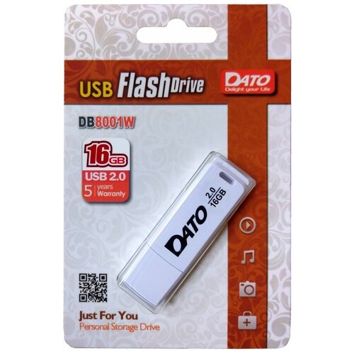 Флешка DATO DB8001W 16GB, белый