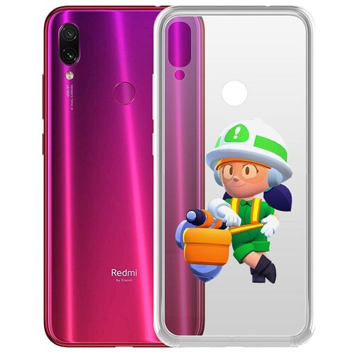 фото Чехол-накладка clear case brawl stars-строительница джеки для xiaomi redmi note 7 krutoff group