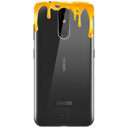 Силиконовый чехол на Nokia 3.2, Нокиа 3.2 с 3D принтом Honey прозрачный силиконовый чехол на nokia 2 4 нокиа 2 4 с 3d принтом honey прозрачный
