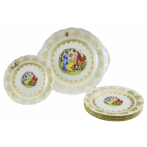 фото Набор для торта 7 предметов (27 см х 1 шт, 17 см х 6 шт) leander "верона /мадонна перламутр" / 158136