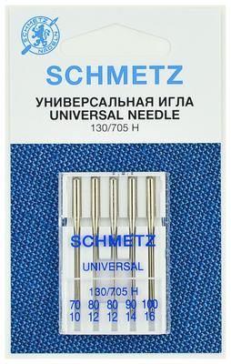 Швейные иглы Schmetz 22:15.2. VLS № 70,80(2),90,100 универсальные, 5 шт.