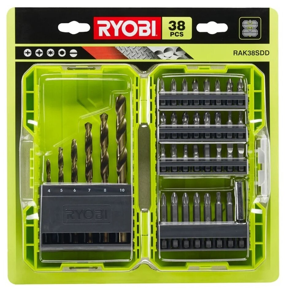 Набор бит RYOBI RAK38SDD (38 предметов) 5132003303