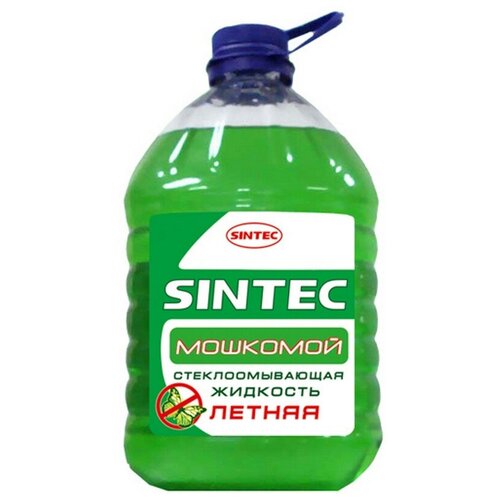 Жидкость Стеклоомывающая Sintec Летняя ПЭТ, 5 л 4 шт.