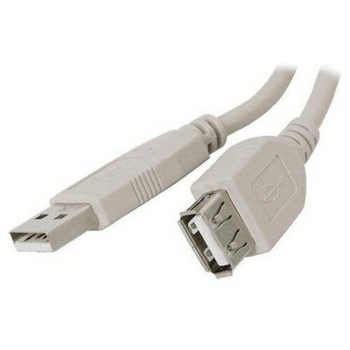 Удлинитель USB2.0 Am-Af Cablexpert CC-USB2-AMAF-75CM серый - кабель 0.75 метра usb кабель удлинитель usb 2 0 am af длинна 1метр