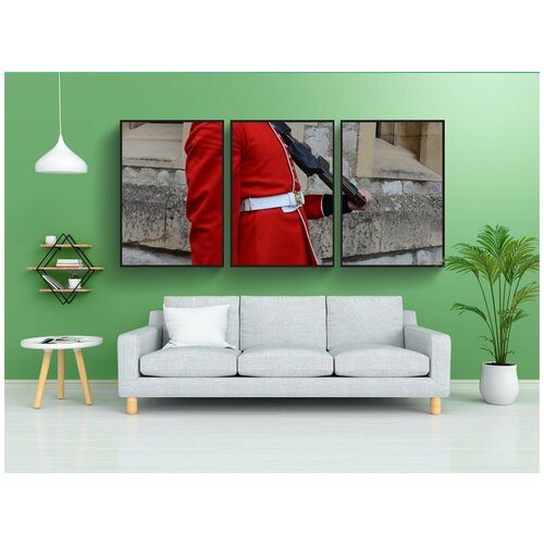 фото Набор модулных постеров для интерьера "солдат, королева, англия" 60x90 см. в тубусе, без рамки lotsprints