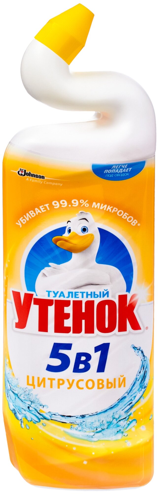 SC J туалетный утёнок активный Чистящ.ср-во для унитаза цитрус 5в1, 900мл