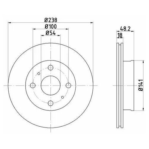 фото Тормозной диск nisshinbo nd1053k для toyota corolla, corona, corona exiv, sprinter