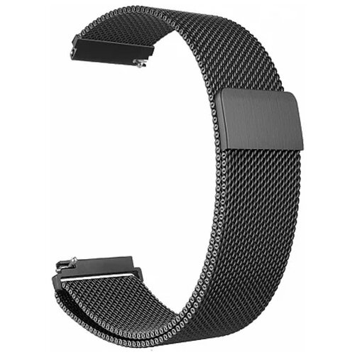 умные часы xiaomi amazfit watch band black pace smartwatch Металлический магнитный ремешок для Amazfit Pace/Stratos 1/2/2s/GTR 47 мм/Sport Watch, 22 мм, миланская петля, черный.