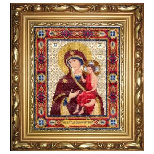 Вышивка бисером Икона Божьей Матери Воспитание 21.7x18.2 см набор для вышивания бисером икона божьей матери млекопитательница