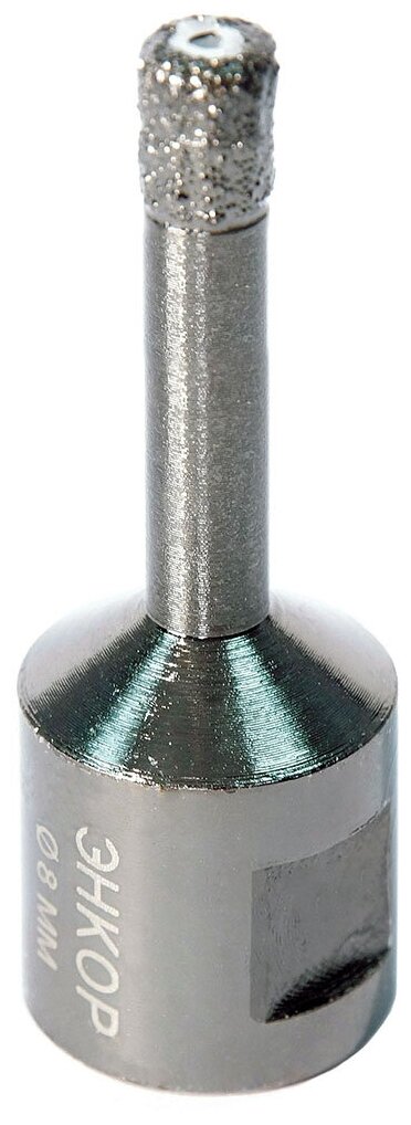 Алмазная коронка Энкор по керамограниту 8 мм для УШМ (сухой рез)
