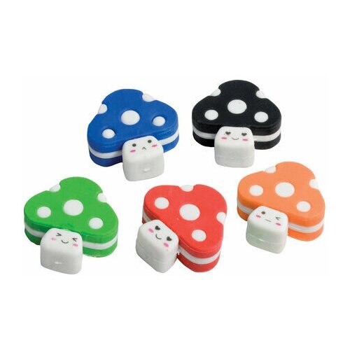 фото Набор ластиков пифагор "гриб" (набор цветов) 24шт. (222478)