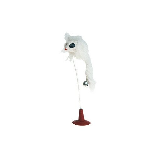 Flamingo Игрушка д/к мышь со звонком на присоске flamingo игрушка дк меховой хвост 40 см