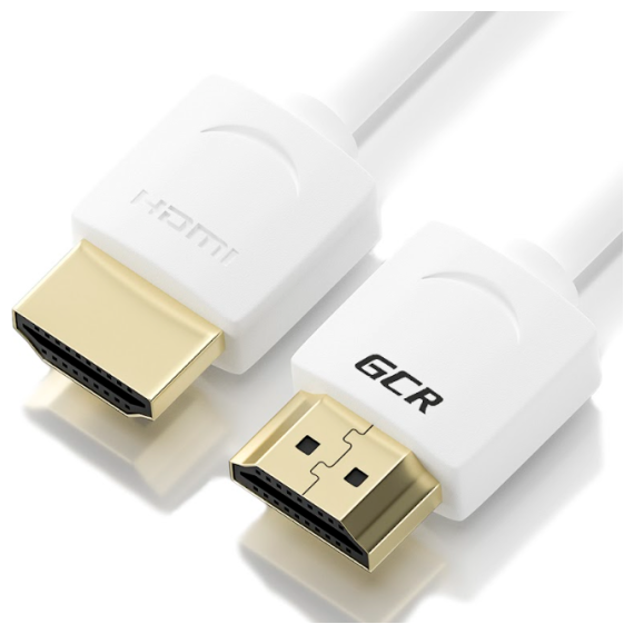 Кабель HDMI Gcr SLIM 1.5m, белый -51482