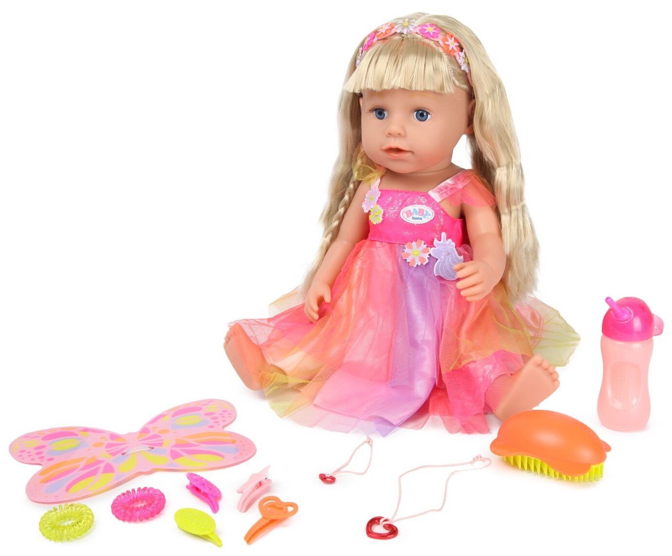 Интерактивная кукла Zapf Creation Baby Born Soft Touch в платье единорога, 43 см, 833-711