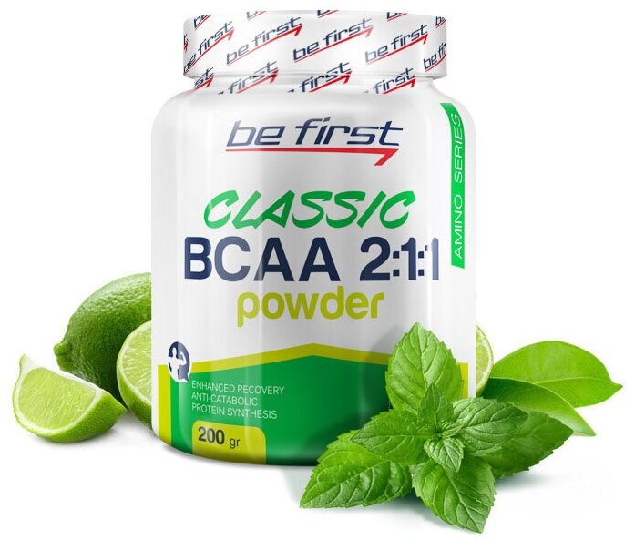 Аминокислоты OstroVit BeFirst, BCAA 2:1:1 Classic powder, 200г (яблоко)
