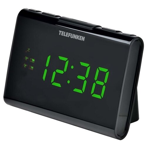Радиобудильник Telefunken TF-1708 черный с зеленым 261300₽