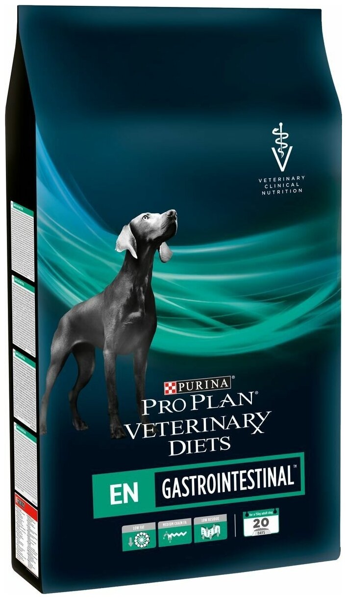 Purina Pro Plan Veterinary Diets EN Gastrointestinal Сухой ветеринарный корм для собак при расстройствах пищеварения, кукуруза и сельдь 1,5 кг