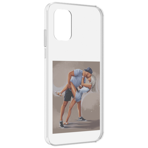Чехол MyPads девушка с парнем танцуют женский для Nokia G21 задняя-панель-накладка-бампер