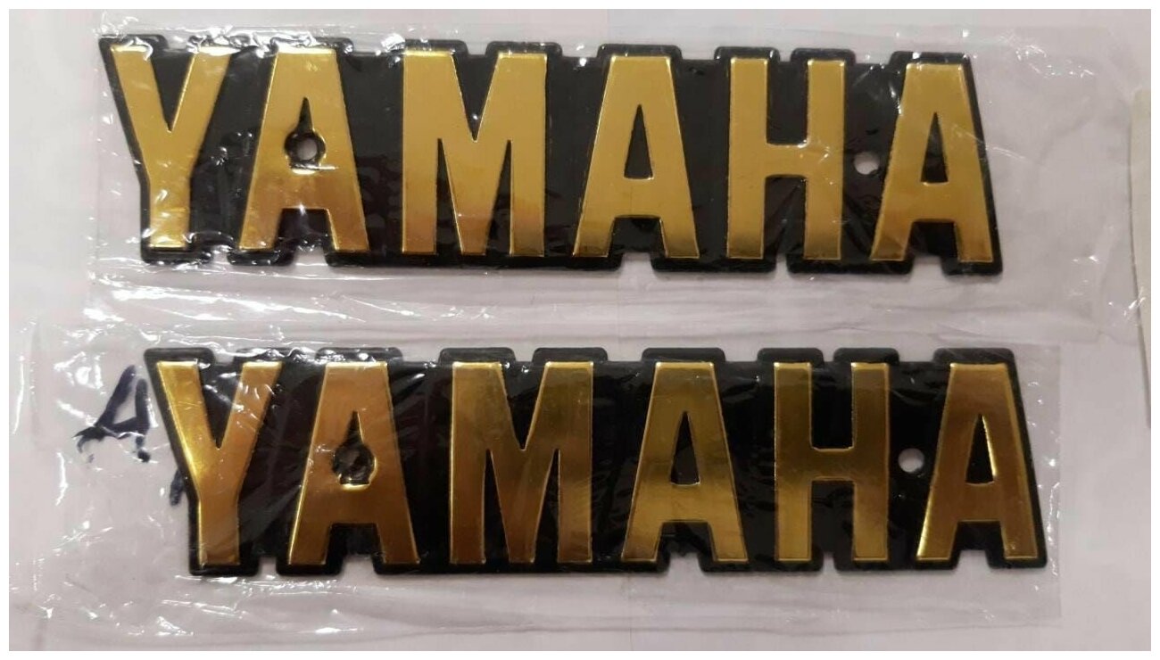 Табличка Yamaha (комплект 2шт под металл золото) 4932A-A gold