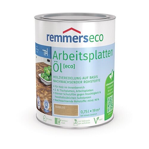 REMMERS экологичное масло для столешниц , панелей, мебели, б/ц 0,375л 23079