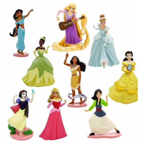 конструктор детский принцесса диснея кристалл русалка жасмин белоснежка золушка аврора игрушки с 3d орнаментом подарок для девочек Игровой набор Гламурные Disney Princess Deluxe с фигурками