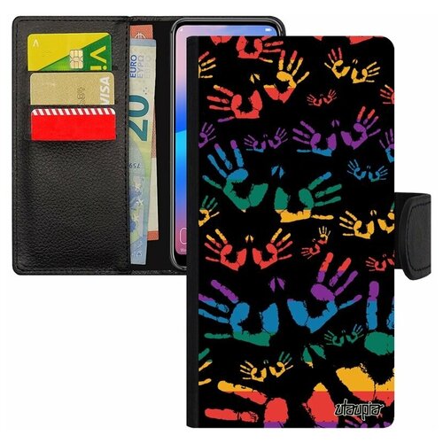 фото Чехол книжка на смартфон galaxy s7 edge, "отпечаток ладони" arm раста utaupia