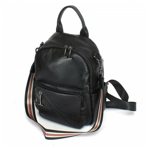 фото Рюкзак жен натуральная кожа opi-61005, 1отд, 4внутр+4внеш/карм, черный 238906 аделия