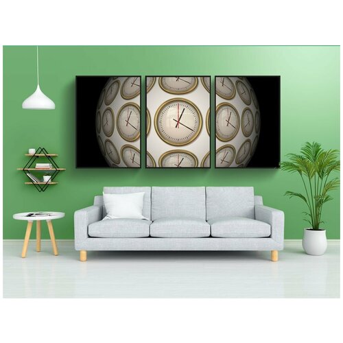 фото Набор модулных постеров для интерьера "время, отображение времени, пуля" 60x90 см. в тубусе, без рамки lotsprints