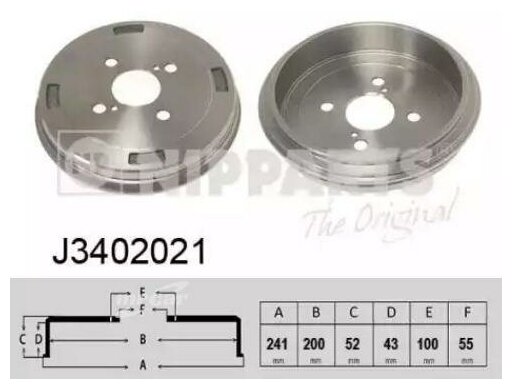 Барабан Тормозной Nipparts арт. J3402021