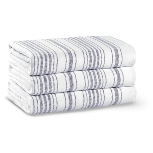 Полотенце Stripe Gauze Casual Avenue white/dark grey (белый/темно-серый) 100x180