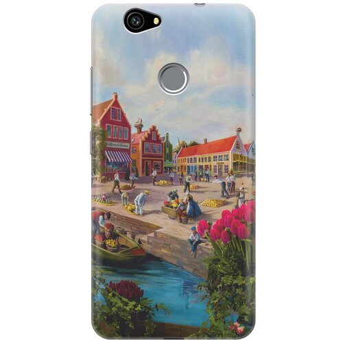 фото Re:pa накладка transparent для huawei nova с принтом "старинный амстердам"
