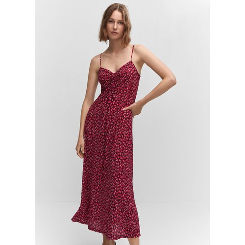 фото Платье mango, размер 40, красный, бордовый