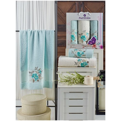 фото Oran merzuka полотенце hamlet цвет: мятный (50х90 см - 2 шт,70х140 см)
