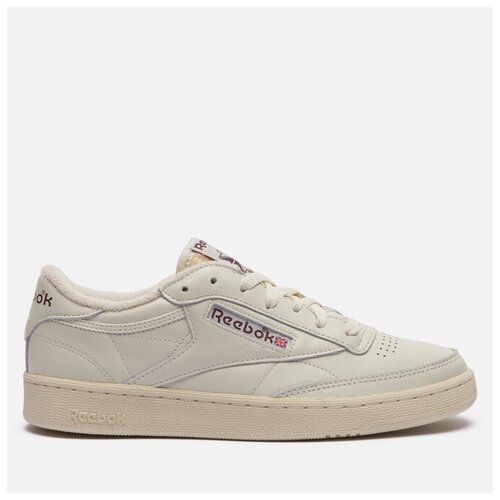 Кроссовки Reebok Club C, повседневные, натуральная кожа, перфорированные, размер 39, белый