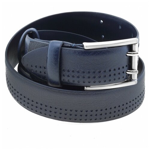 фото Мужской кожаный ремень tony perotti 0243/35/6-110 синий