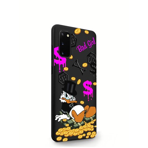 Черный силиконовый чехол MustHaveCase для Samsung Galaxy S20 Богатая Утка Bad Girl для Самсунг Галакси С20 Противоударный черный силиконовый чехол musthavecase для samsung galaxy s21 богатая утка bad girl для самсунг галакси с21 противоударный