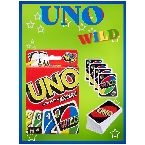 Игра настольная карточная Уно Вайлд / UNO WILD игральные карты уно / Настольная игра уно 112 карт