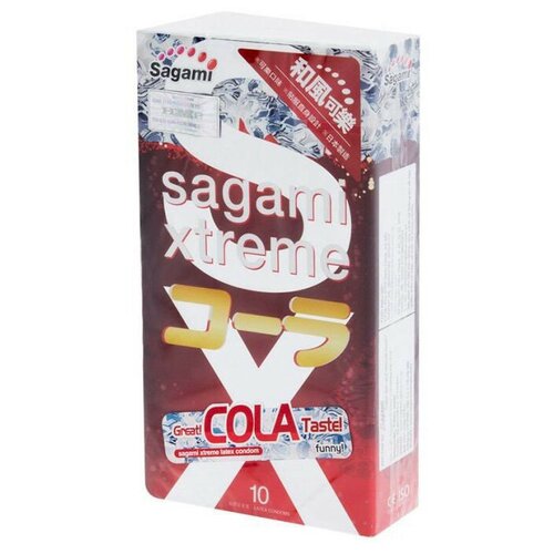 ароматизированные презервативы sagami xtreme cola 3 шт 18570 прозрачный sagami Ароматизированные презервативы Sagami Xtreme Cola - 10 шт.