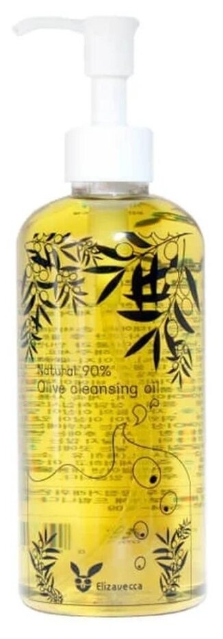 Гидрофильное масло Elizavecca Natural 90% Olive Cleansing Oil очищающее для демакияжа, 300 мл